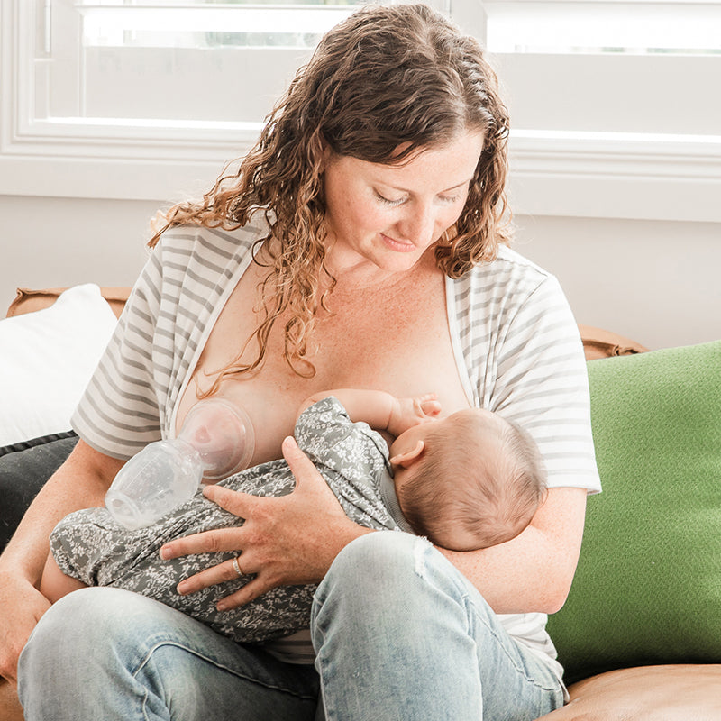 Silicone Breast Pump Store and Carry Set - Suva Grey