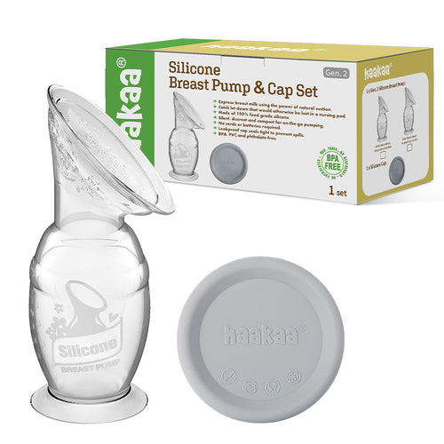Generation 2 100/150ml Silicone Breast Pump with Suction Base & Silicone Cap Gift Box