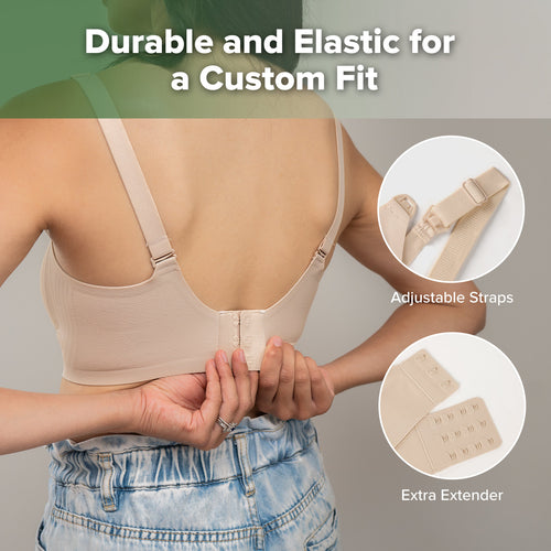 haakaa Nursing Bras for Breastfeeding, Ultra Comfort Scalloped Seamless Jelly Strip Supportive Maternity Bras Wireless Pregnancy Bras