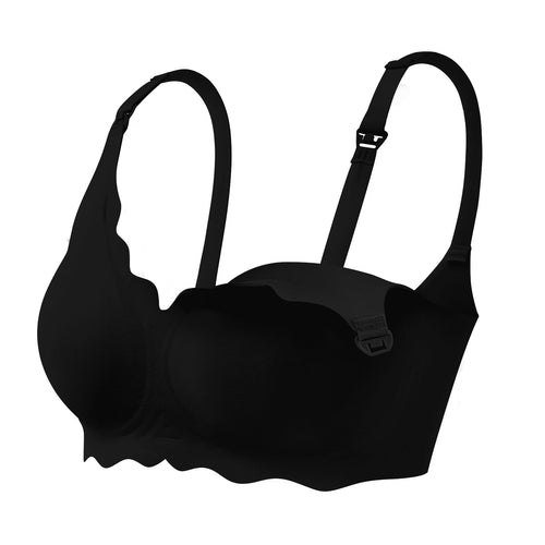 haakaa Nursing Bras for Breastfeeding, Ultra Comfort Scalloped Seamless Jelly Strip Supportive Maternity Bras Wireless Pregnancy Bras