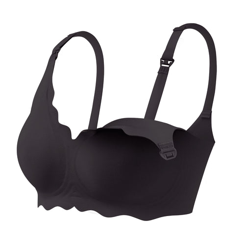 haakaa Nursing Bras for Breastfeeding, Ultra Comfort Scalloped Seamless Jelly Strip Supportive Maternity Bras Wireless Pregnancy Bras