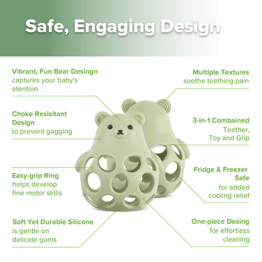 Silicone Bear 3-in-1 Teether