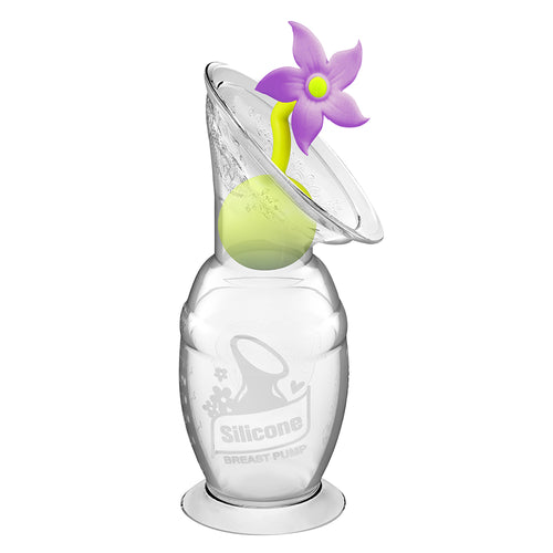 Generation 2 100/150ml Silicone Breast Pump with Suction Base and Flower Stopper Combo