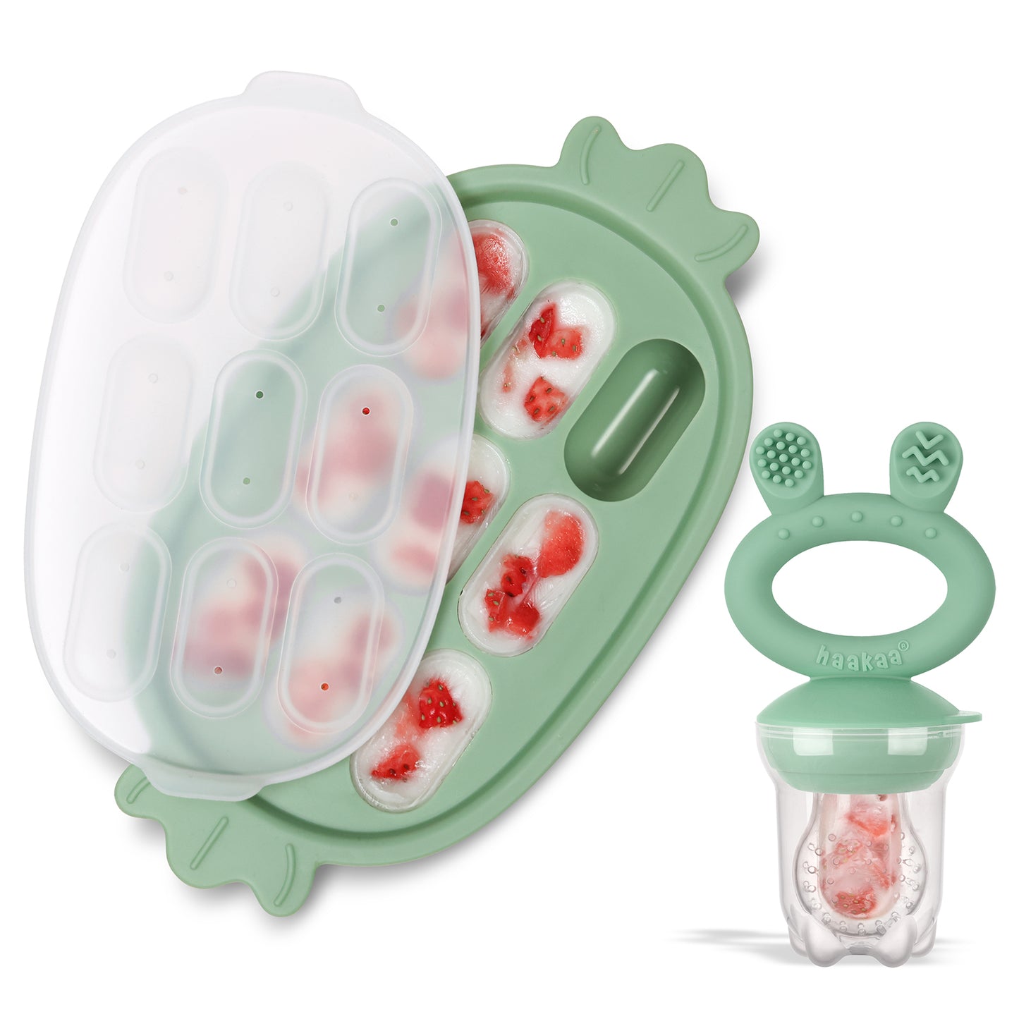 Fresh Food Feeder and Silicone Nibble Tray Set
