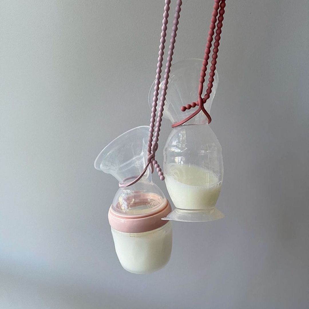 Silicone Breast Pump Store and Carry Set - Suva Grey