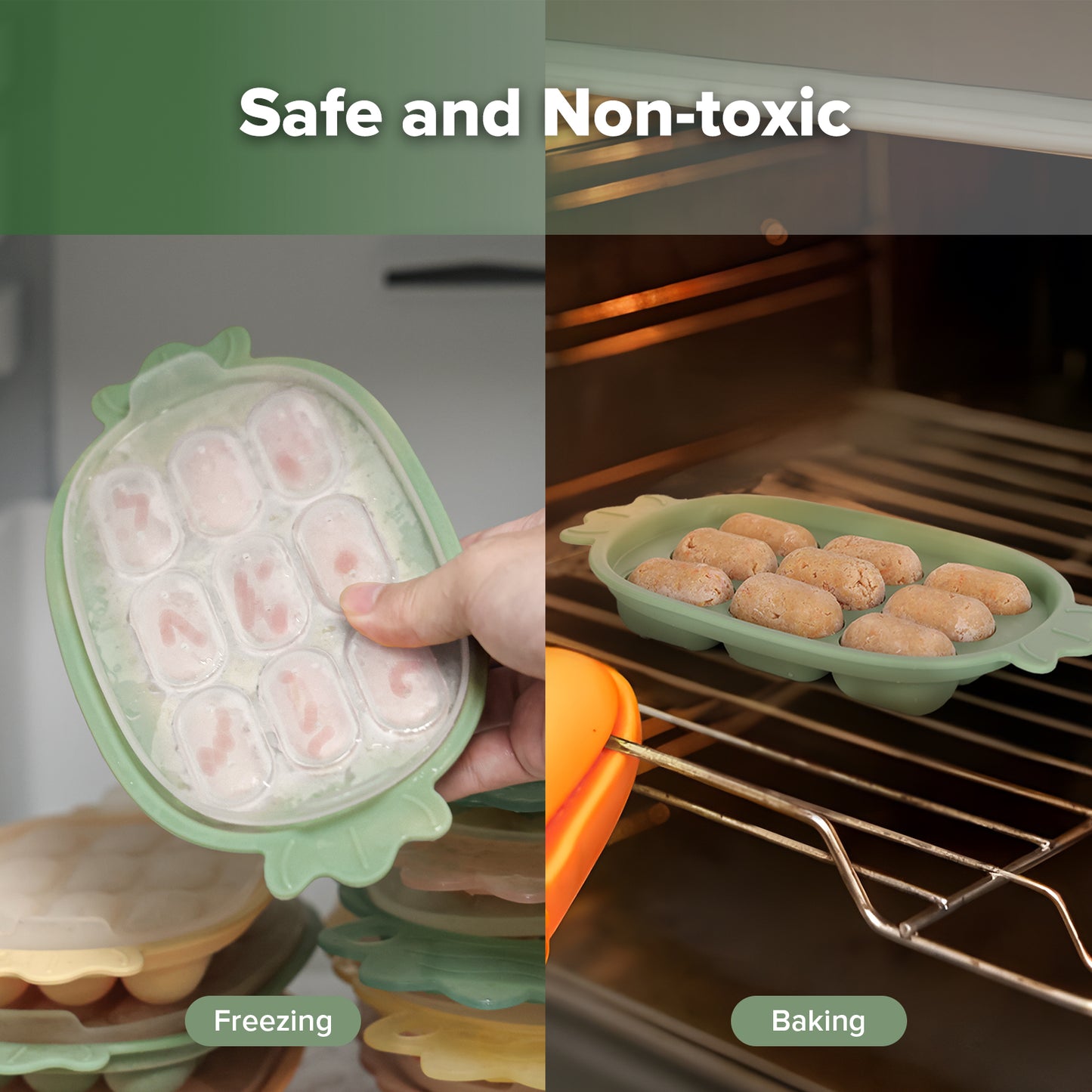 Fresh Food Feeder and Silicone Nibble Tray Set