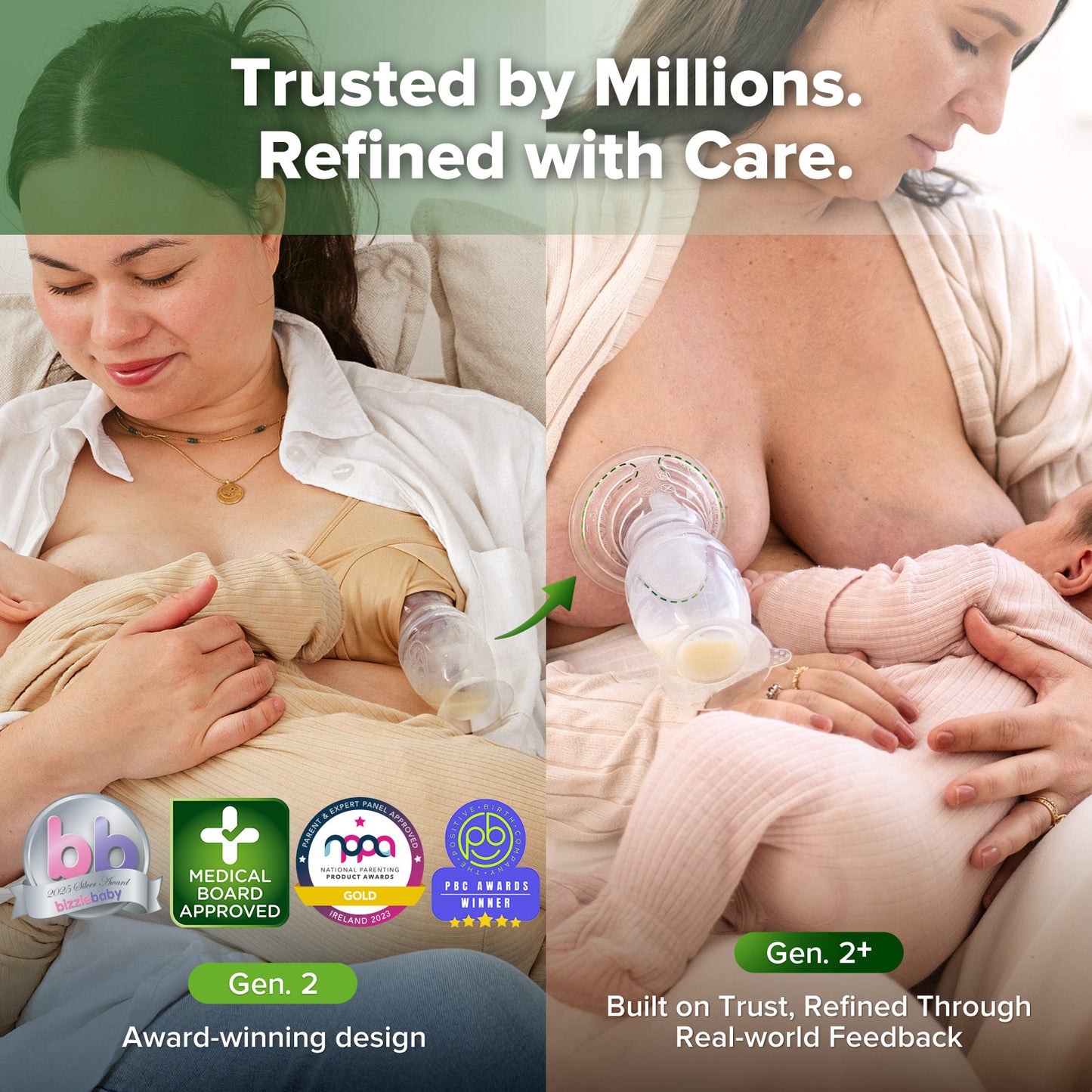 Gen. 2+ Silicone Manual Breast Pump + SpillGUARD Insert