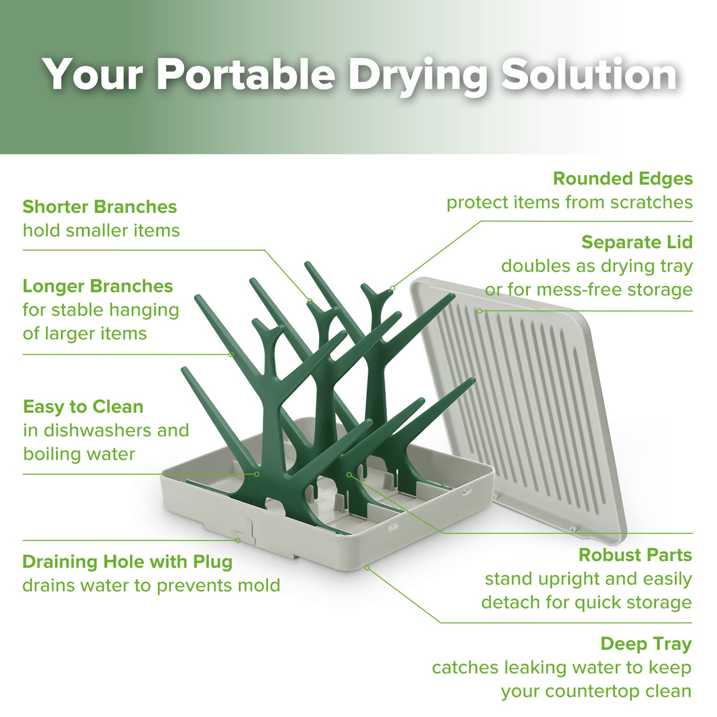 Easy-store Drying Tree & Tray Set (with Lid)