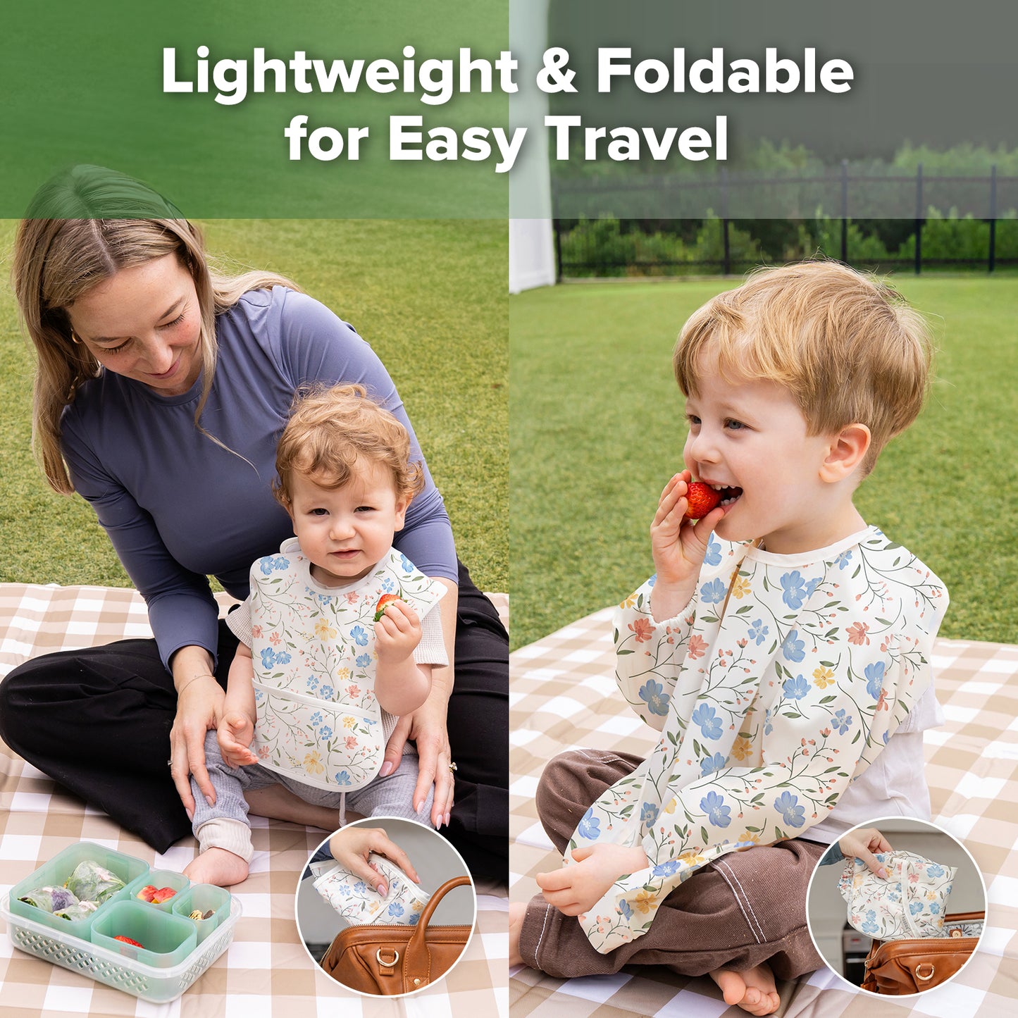 Haakaa Mess-free Smock & Bib Set