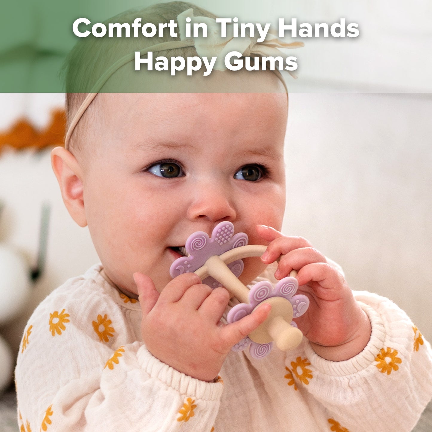 Silicone Twin Flower Teether