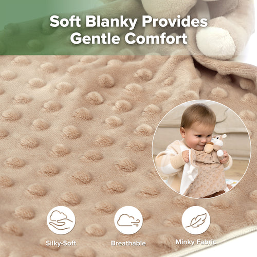 Snuggle Squirrel & Acorn Teether Blanket Combo