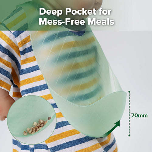 Lightweight Silicone Pocket Bib