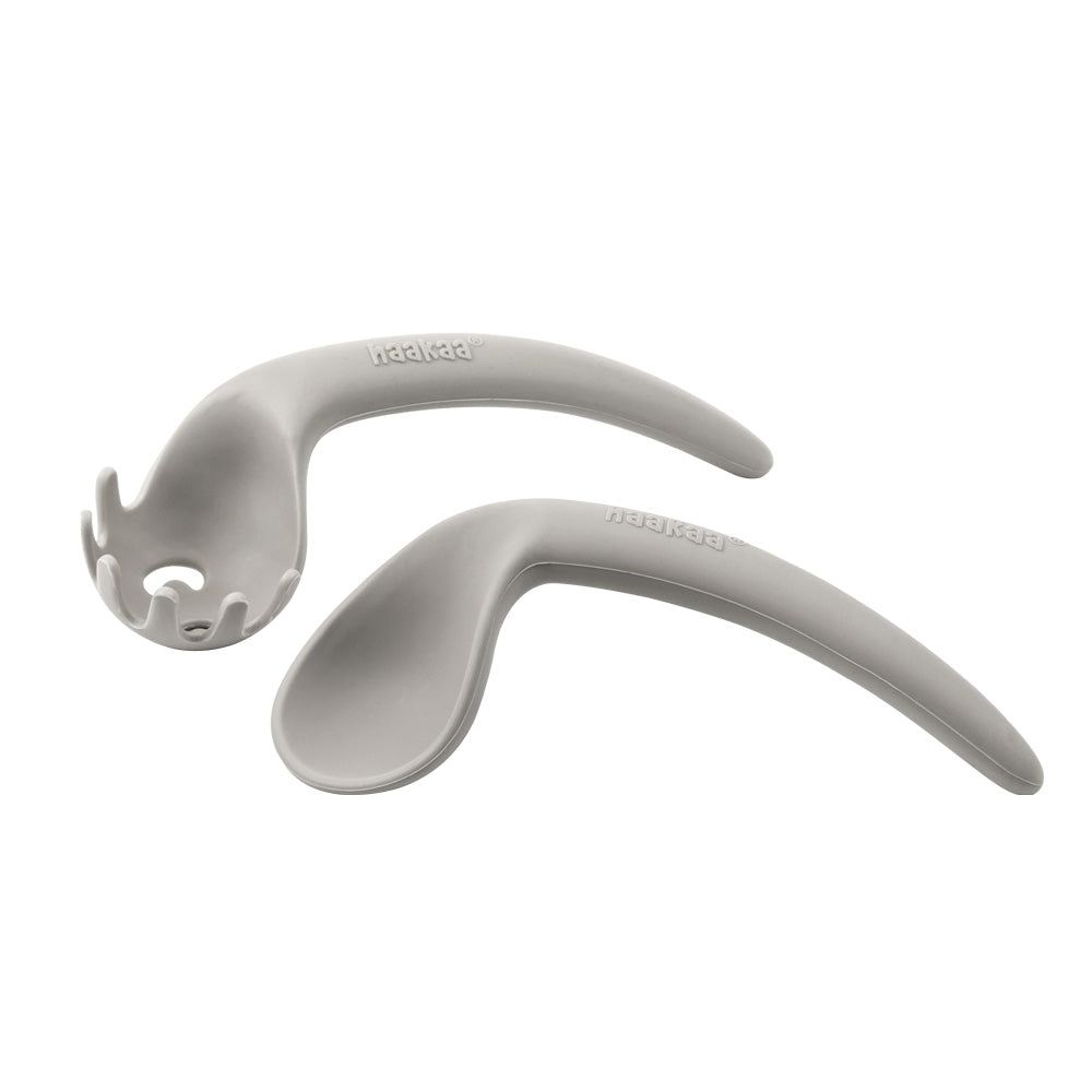 Silicone Self-Feeding Spoon Set | Haakaa.